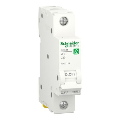 Picture of Miniature circuit breaker (MCB), Resi9, 1P, 20A, C curve, 4500A (IEC/EN 60898-1)