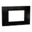 Picture of Cover frame, Miluz E, 3 gang, Black