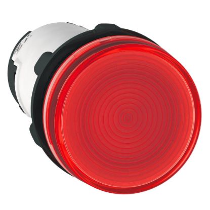 Picture of Monolithic pilot light, Harmony XB7, plastic, red, 22mm, plain lens for BA9s bulb, lt 250V